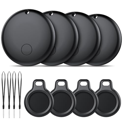 Ajblg Android Tracker, Bluetooth Tracker Tags, Work with Google's Find Hub(Android), Smart Tags for Luggage, Wallet, Vehicles, Keys (Not for iOS) 4 Pack