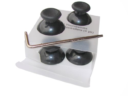 GGG0024 Black Xbox 360 Replacement Thumbsticks (4 Pack) Plus Torx