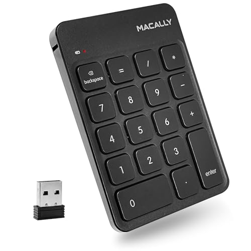 Macally Wireless Number Pad | Numeric Keypad | Wireless 10