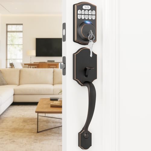 HOSOM Smart Fingerprint Door Lock Set, Keyless Entry Front Door