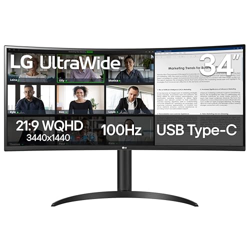 LG 34-inch UltraWide Curved Monitor with HDR10