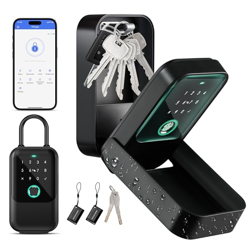 Moquin Smart Key Lock Box, TTLock APP Control, Fingerprint, Manual
