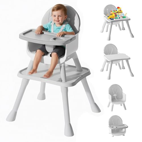 UNISWAN 6 in 1 Baby High Chair, Convertible Highchair for