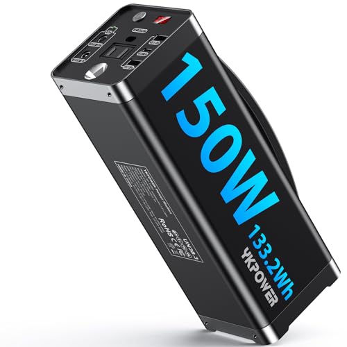 YKPOWER Portable Power Station 150W, 133.2 Wh/36000mAh Fast Charging, Rechargeable