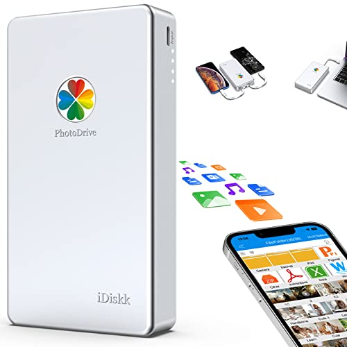 iDiskk 2TB App-le Certified External Hard Drive for iPhone 17 & iPad Android Mobile 2TB iPhone Hard Disk,MacBook and PC, Photo Stick to Backup Photos/Videos,Files for iPhone17/16/15/14