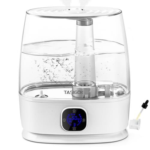 TASIGOK Humidifiers for Bedroom Home, 6L Cool and Warm Mist
