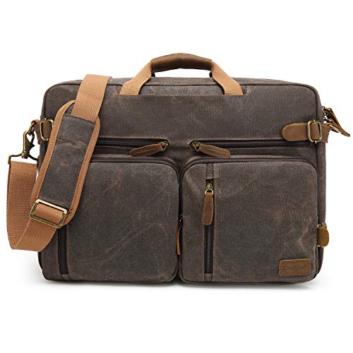 CoolBELL Vintage Laptop Messenger Bag for 17.3 Laptop