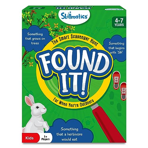 Skillmatics Outdoor Scavenger Hunt Card Game - Found It, Learning Toys, Educational Game Collections, Gifts for Kids, Boys, Girls and Families, for Ages 4, 5, 6, 7, Perfect for Home, School, Playdates