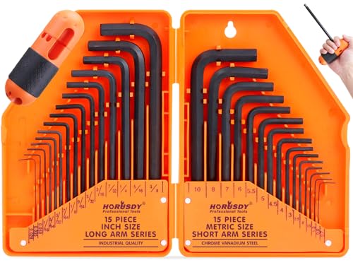 HORUSDY 32-Piece Hex Key Set with Another Torque Handle, Allen