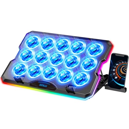 AIMIUZI Gaming Laptop Cooling Pad, Laptop Cooler with 15 Quiet