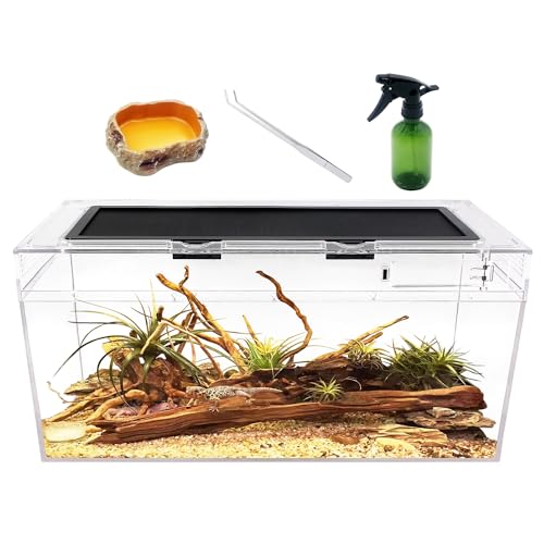 Reptile PC Terrarium Set, Reptile Tank 20" x 10"x 8",for