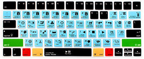 HRH Davinci Resolve Functional Shortcut Hotkey Keyboard Cover Silicone Skin