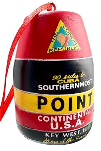 Southernmost Point Christmas Ornament Key West Holiday Decoration Buoy Famous