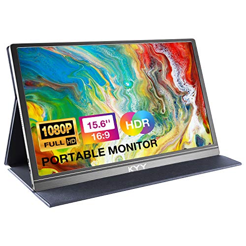 KYY 15.6 Portable FHD Monitor with Cover & Speakers