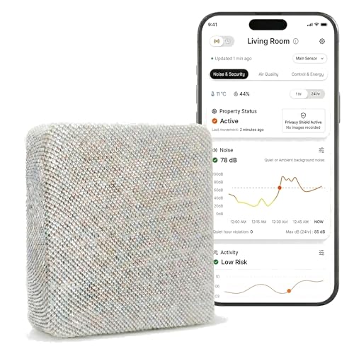 Noise Monitoring Device for Airbnb | Noise & Occupancy Sensor | Indoor Noise & Occupancy Monitor | Noise Detector Privacy-Safe for Rentals, Noise Sensor for Offices & Homes