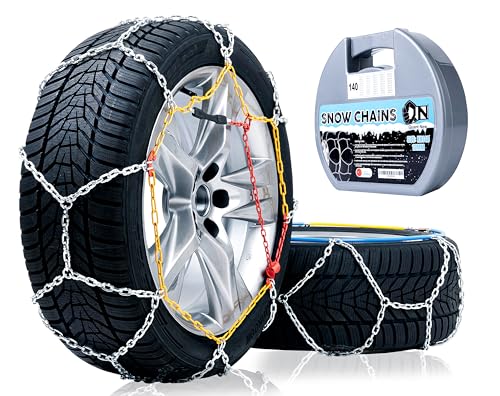 2 PCS Snow Chains for Car, SUV, Pickup and Truck,