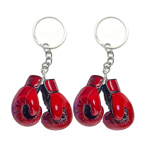 2Pcs Mini Boxing Glove Keychain,Boxing Glove Keyrings,as Holiday Gifts for