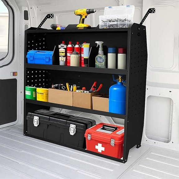 Adjustable Cargo Van Shelving for Ford Transit Ram Chevy