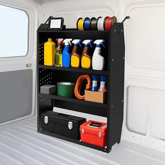 Adjustable Steel Van Shelving for Transit Promaster NV200