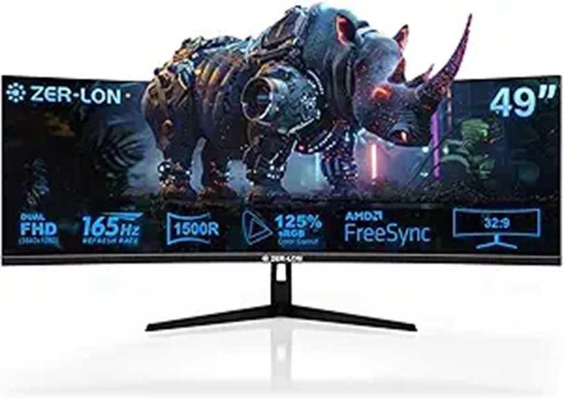 49-Inch Curved Ultrawide Gaming Monitor with FreeSync