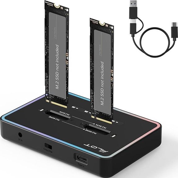 M.2 Duplicator Cloner Dual-Bay USB-C Docking Station