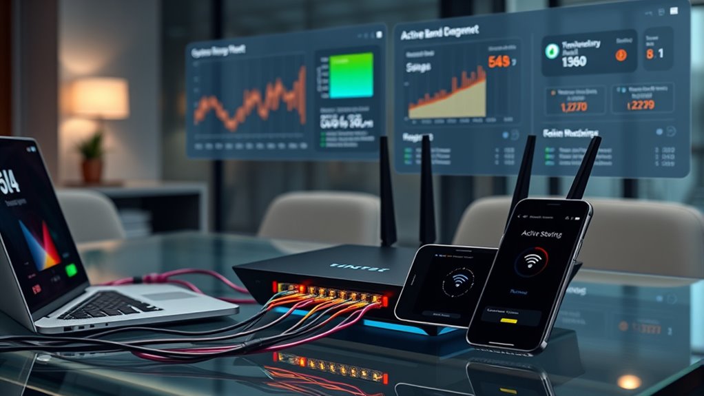 guide devices to less congested band