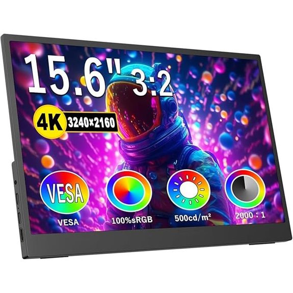 4K Portable Monitor 15.6 UHD Screen Extender
