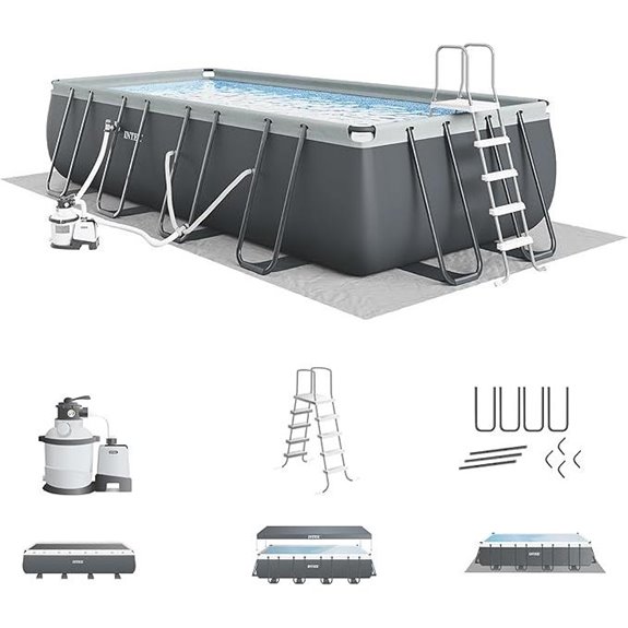 Intex 18'x9'x52 Rectangular Pool Set with Pump