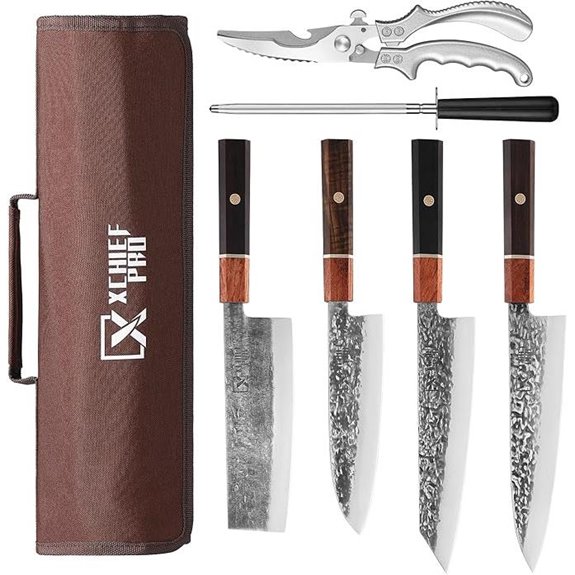 Japan High Carbon Steel Nakiri & Santoku Knife Set