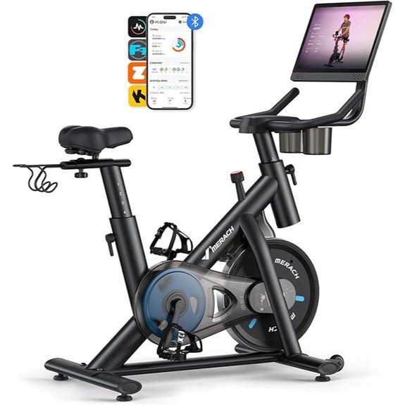 MERACH Magnetic Resistance Exercise Bike with Screen