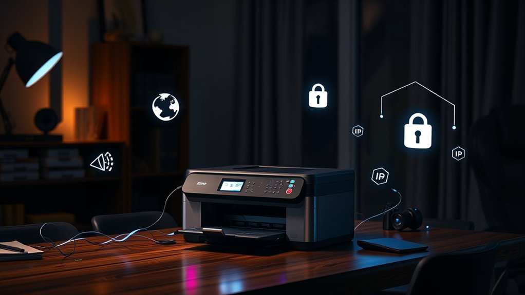 secure wireless printing access