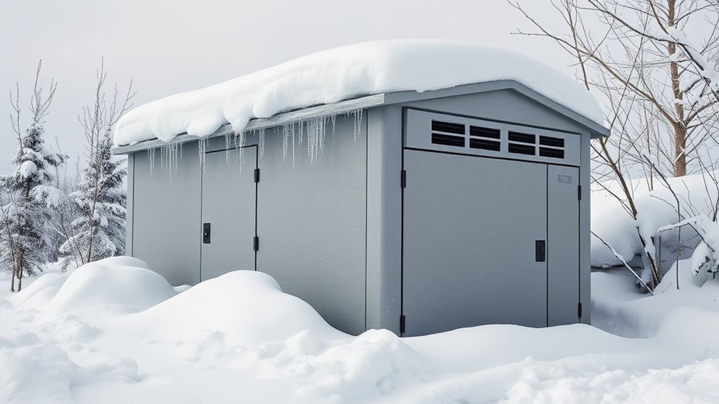 snow resistant generator enclosure features