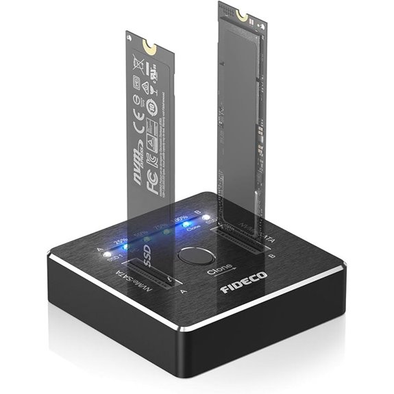 FIDECO NVMe/SATA M.2 SSD Cloner Dock