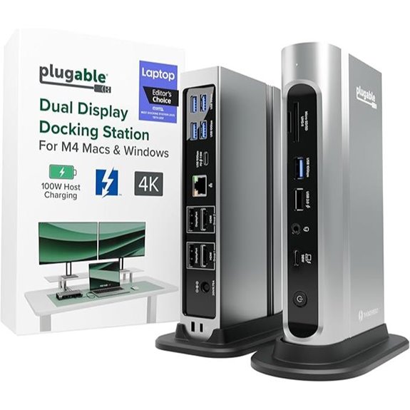 Plugable 16-in-1 Thunderbolt 4 Dock with Dual 4K Monitors