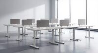 top cable managed standing desks